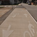 Bicycle markings in Greensboro