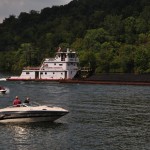 Motor Boat and Coal Barge on the Mon