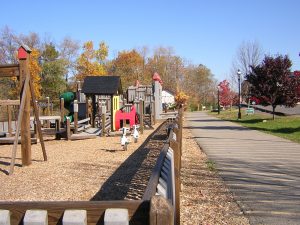 Trail and Playground in Star City by the riverfront